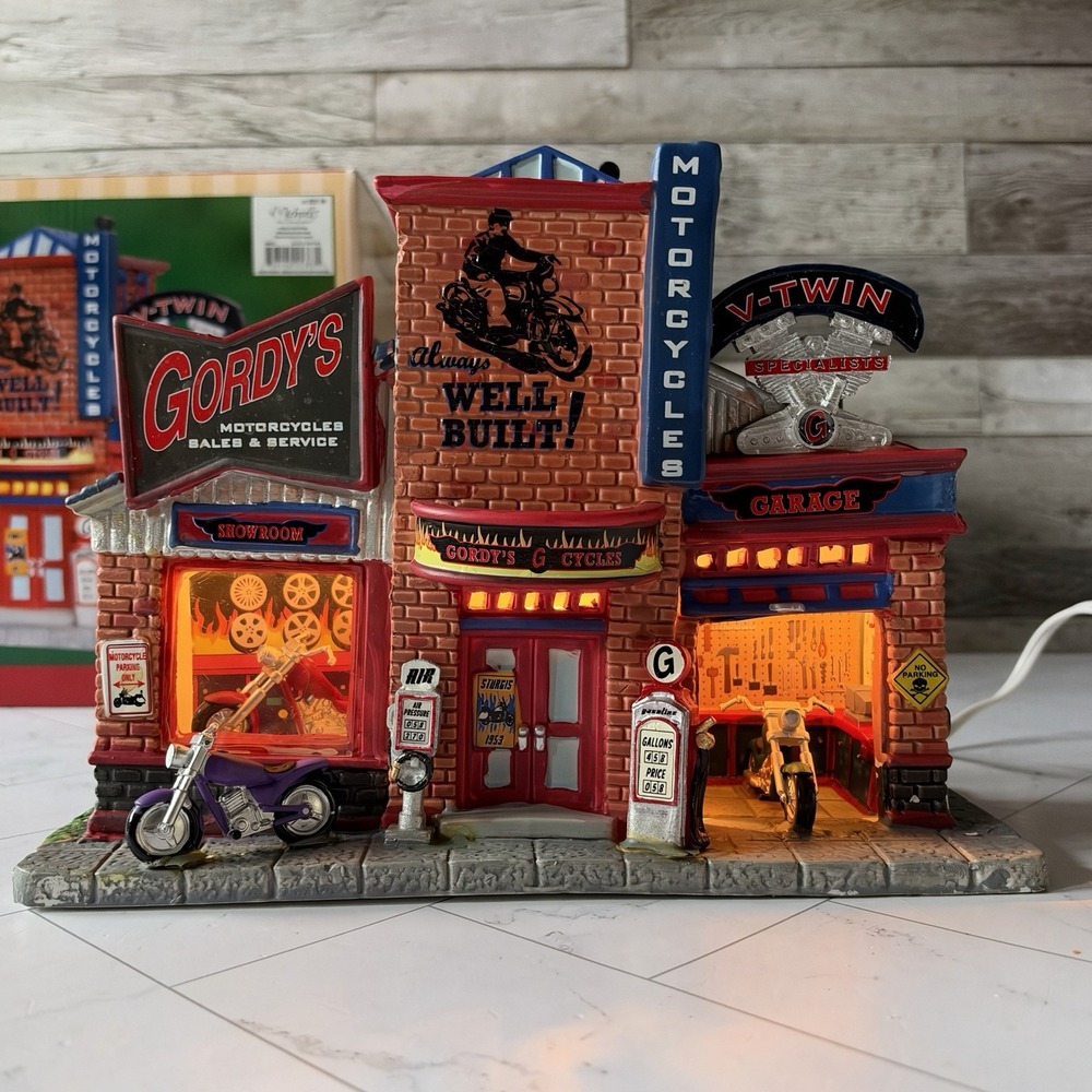 Lemax - Gordy's Cycle Shop - 2012 Christmas Village #25383